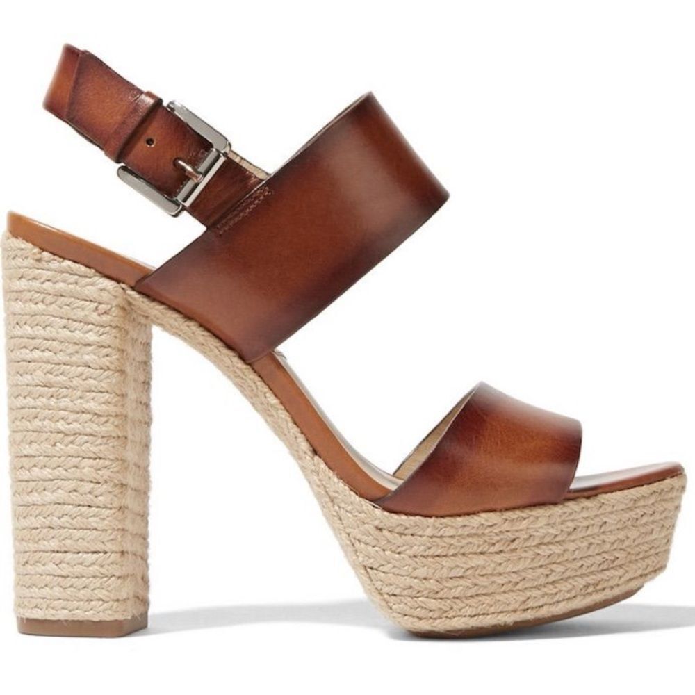 Michael Kors  Collection Summer
Leather Jute Sandal Size 10.5~ Like New - Picture 2 of 11